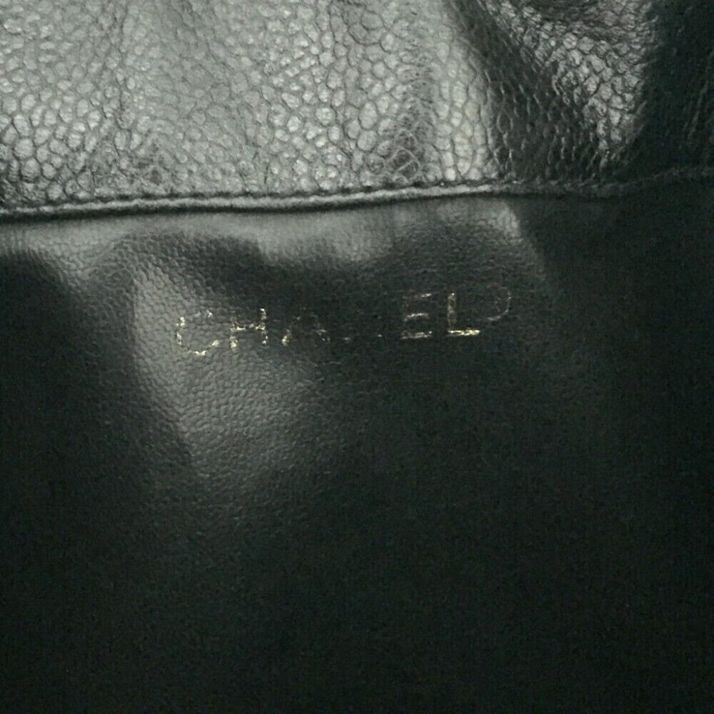 Authentic Chanel Vintage Caviar Bucket Bag Triple CC w 24k Gold-Plated Hardware - Picture 12 of 13